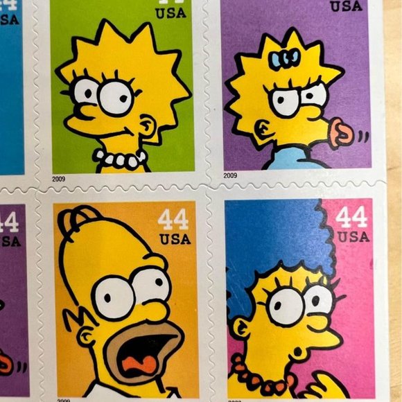 The Simpsons Postage Stamps X10 Unused USA #4399 - Picture 3 of 4